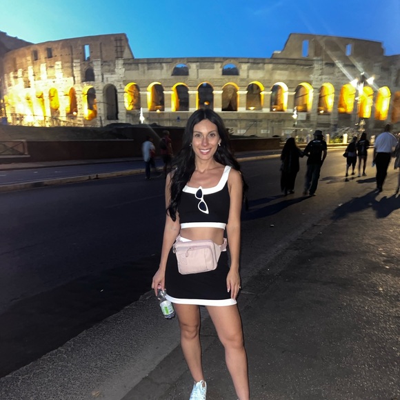 Black and white skirt top set - Picture 2 of 13